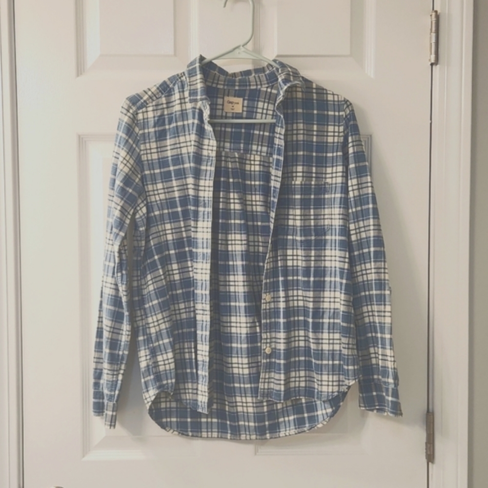 Blue & White Button Down / Flannel